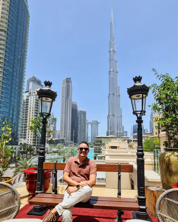 Restaurante Fouquet em frente ao Burj Khalifa